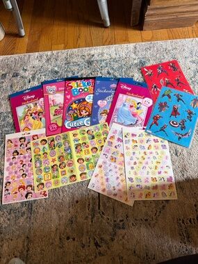 Vintage Princess Disney & Others Stickers Lot